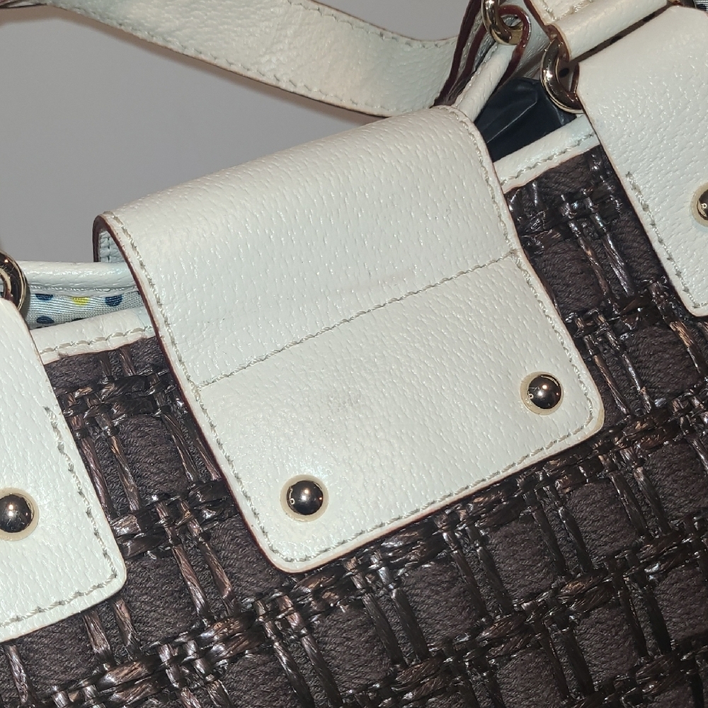 Kate Spade New York Woven Brown and Cream Shoulder Bag - Picture 5 of 9
